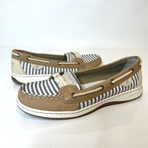 Sperry Cherubfish Linen Nautical Boat Shoes